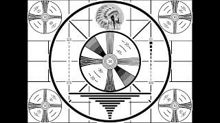 Indian Head Test Pattern TV Broadcast Signal with Sine Wave Test Signal Tone