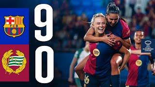 FC BARCELONA 9 vs 0 HAMMARBY | UEFA WOMEN'S CHAMPIONS LEAGUE I HIGHLIGHTS 