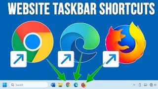 How to Create a Taskbar Shortcut for a Specific Website in Edge, Chrome or Firefox