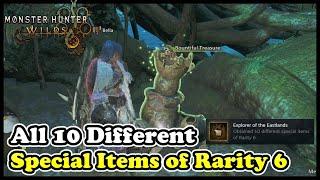 Monster Hunter Wilds All 10 Different Special Items of Rarity 6 (Explorer of the Eastlands)