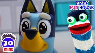 Fizzy and Bluey Go On Fun Adventures, Visit The Pet Vet Office & Do DIY Crafts | Fun Compilations