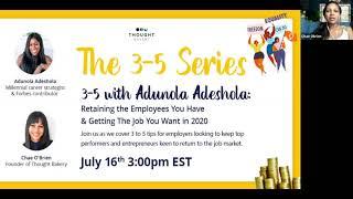 Thought Bakery Presents The 3-5 Series with Adunola Adeshola