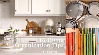 16 Home Organization Tips that will help you in your daily life.