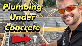 How To Rough In Plumbing Under A Concrete Slab And Hydrostatic Pressure Test With Water