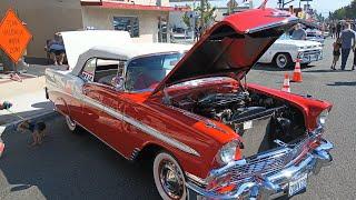 route 66 car show 2022 in Ontario CA. full show from a hot rod view