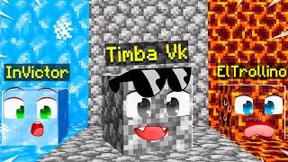 ¡MINECRAFT pero NOS TRANSFORMAMOS en BLOQUES cada 30 SEGUNDOS!  EL MEJOR ESCONDITE con Los COMPAS