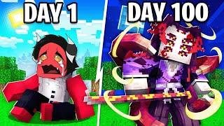 I Survived 100 days in Demon Slayer Minecraft as a DEMON for REVENGE