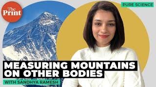 How are mountains measured across the solar system