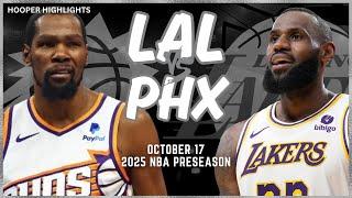 Los Angeles Lakers vs Phoenix Suns Full Game Highlights | Oct 17 | 2024-25 NBA Preseason