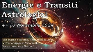 🪐    Settimana Astrologica 4 - 10 Novembre 2024