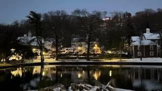 Walking on Snow around Gerry Pond | Under the Moonlight