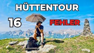 Fehler auf HÜTTEN-WANDERUNG (und wie du sie vermeiden kannst)