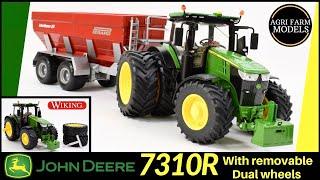 JOHN DEERE 7310R with removable Dual rear wheels by WIKING | Farm model review #57