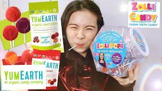 ORGANIC vs. SUGAR FREE Lollipops! Best Candy Out There \\ JQLeeJQ