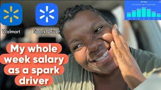 HOW MUCH I MADE AS A FULL TIME SPARK DRIVER IN A WEEK | Walmart Spark Driver