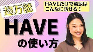 超使える！基本動詞【have】の使い方と例文⭐︎