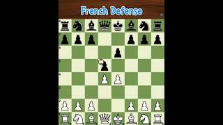 French Defense #chess #chessopeningtraps #chessin1minute