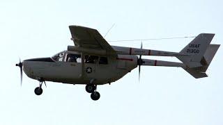 4Kᵁᴴᴰ Cessna O-2A Skymaster + P-51D Mustang Takeoff Departure @ Volkel Air Base Netherlands