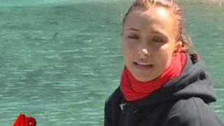 Raw Video:  'Heroes' Star Protests Dolphin Hunt