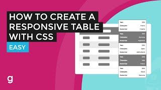 How To Create a Responsive Table With CSS | Step By Step