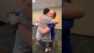 Heart transplant recipient meets donor’s family for first time.