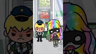 Rainbow Haired Girl Chased by Policeman #tocaboca #tocalifeworld #shorts #fyp
