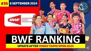 Ana/Tiwi Meroket! Ranking BWF Terbaru 2024 After Taipei Open 2024  #bwfranking #taipeiopen2024