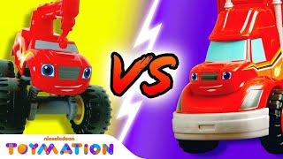 Big Rig Blaze vs. Construction Crew Blaze! #1 | Blaze and the Monster Machines Toys | Toymation