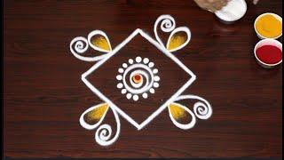 Simple Art and creative rangoli designs for Beginnerssmall muggulu for Daily useeasy kolam