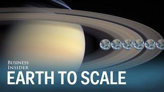 Earth to scale