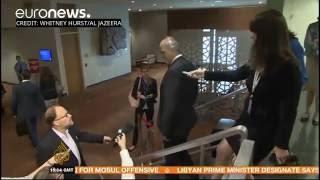 Syrian ambassador laughs as journalist asks about Aleppo hospital bombings