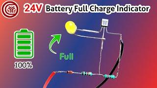 24v battery full charge level indicator circuit