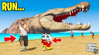 Shinchan & Franklin try to Save Giant Crocodile in Tamil | Happy Gamer