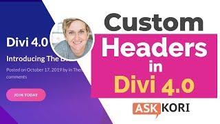 Divi 4.0 - How to Build a Custom Header for WordPress