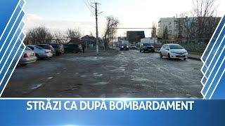 În mijloc de iarnă străzile orașului Căușeni sunt pline cu gropi