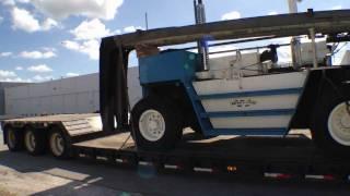 How to load a Wiggins Marina Forklift on a Flatbed Trailer