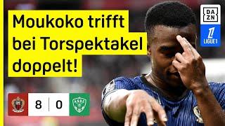 Moukoko trifft bei Startelf-Debüt und Torfestival: Nizza - St. Etienne | Ligue 1 | DAZN