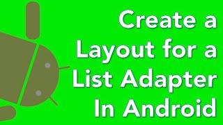 Java Android Custom list adapter 03 single line layout