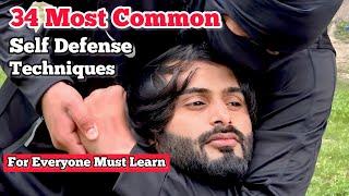 34 Most Common SELF DEFENCE Techniques By | Raja Tayyab | How To Defend Yourself | Road Fight Trick