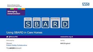 Using SBARD in Care Homes