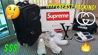 How A HYPEBEAST Packs For VACATION! (Supreme, Gucci, LV)