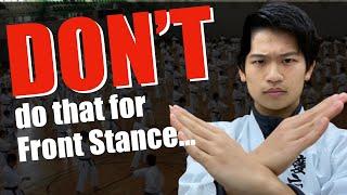 Top 4 Mistakes People Make for Karate Front Stance (Zenkutsu Dachi)