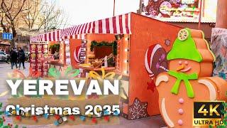 [4K] Walking Tour in Armenia  Yerevan Preparing for Christmas  November 2024