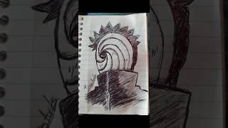 dibujo rápido de Tobi(óbito )#arte #naruto #obito #sharingan