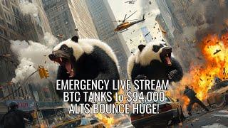 EMERGENCY LIVE STREAM - BTC TANKS to $94,000. ALTS BOUNCE HUGE!