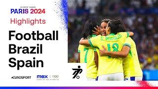 Brazil stuns world champions Spain in Olympic football semi-finals  | #Paris2024 Highlights