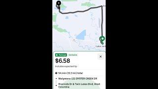 Uber package delivery $6.58 Exclusive Trip offer for one hour of driving? Serious?