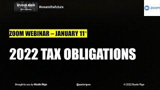 2022 Tax recap and deadlines - ZOOM Live 11 01 2022