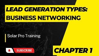 Solar Pro Training - Chapter 1 - Business Networking