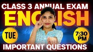 Class 3 English | Public Exam | Important Questions | Exam Winner Class 3